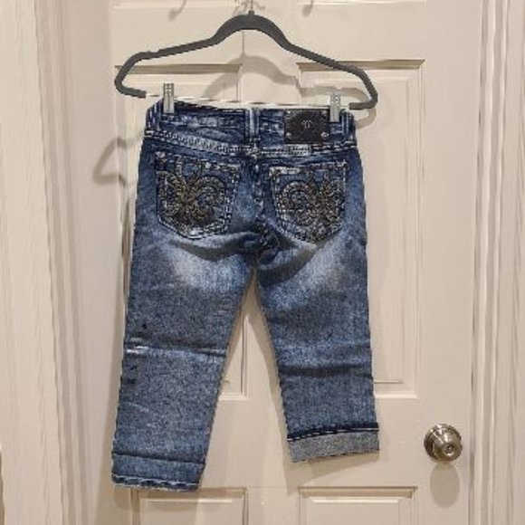 BRAND NWT Miss Me Embellished Cropped Jeans Size 25 - Picture 6 of 8